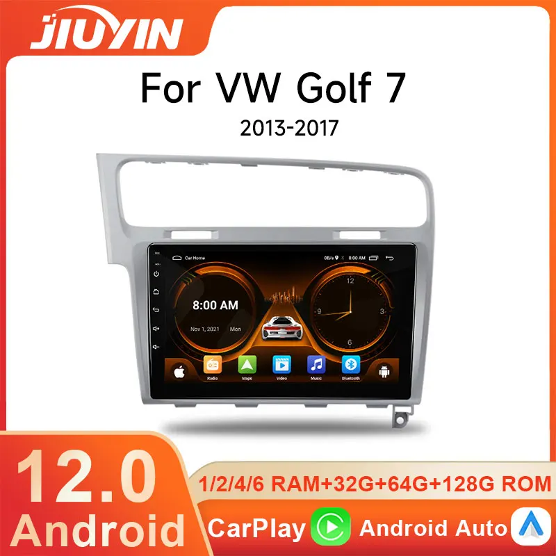 

For Volkswagen VW Golf 7 MK7 GTI 2011-2021 Car Radio Carplay HD Multimedia Android 12 Auto Qualcomm GPS Stereo Video Player 2din