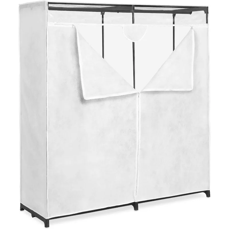 

Extra Wide Clothes Closet, White, 60"