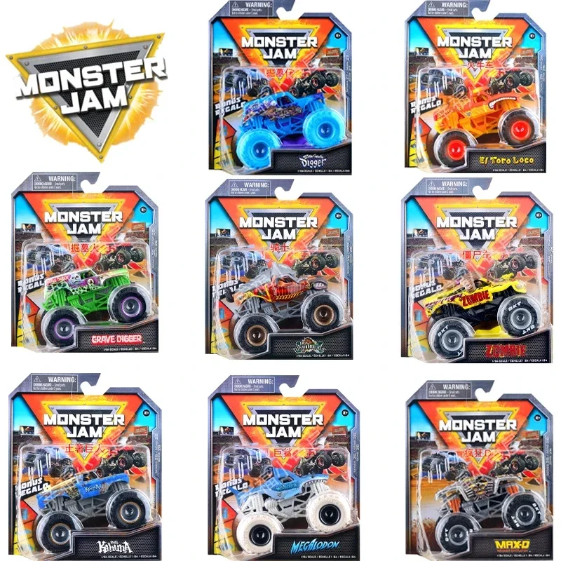 Original Children Toys Collector Metal Diecast Model Car Boys Miniature Vehicle Toys for BoysMONSTER JAM Monster Truck Toy Car