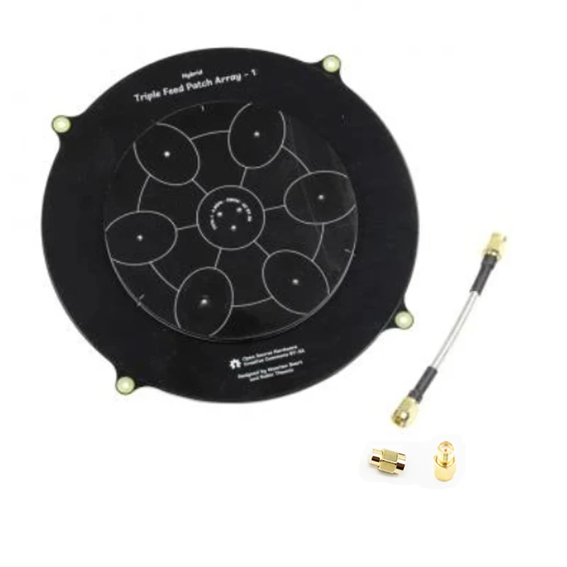 150mm Triple Feed Patch 5.8GHz High Gain 14dBi Pagoda Array FPV Antenna LHCP RHCP for RC Drone Model Monitor Receiver Part