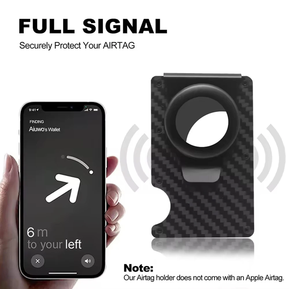 AirTag-Geldbörse für Herren mit RFID-Schutz, Kratzfest, Kreditkarten-AirTag-Halter, Einfacher Zugriff auf Karten, Geldklammer, Herren-Geldbörse – Detail 11