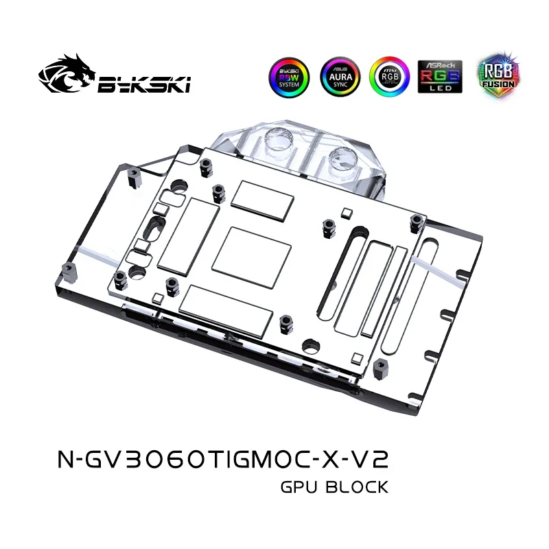 Imagem -04 - Bykski-bloco de Refrigeração a Água Gpu para Gigabyte Rtx 3060ti 3050 Gaming oc Refrigerador Líquido N-gv3060tigmoc-x-v2 3060