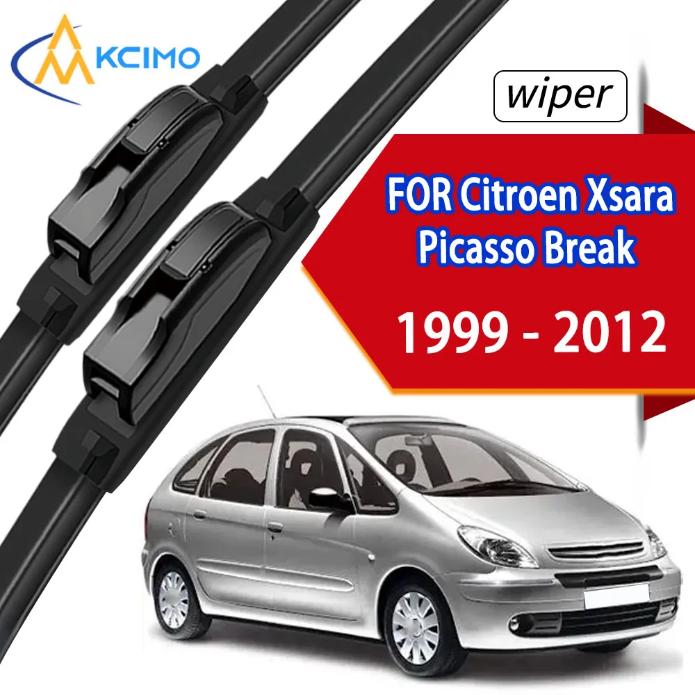 

Front Window Wiper Blades 2Pcs for Citroen Xsara Picasso Break 1999 - 2012 Premium Natural Rubber Wipers