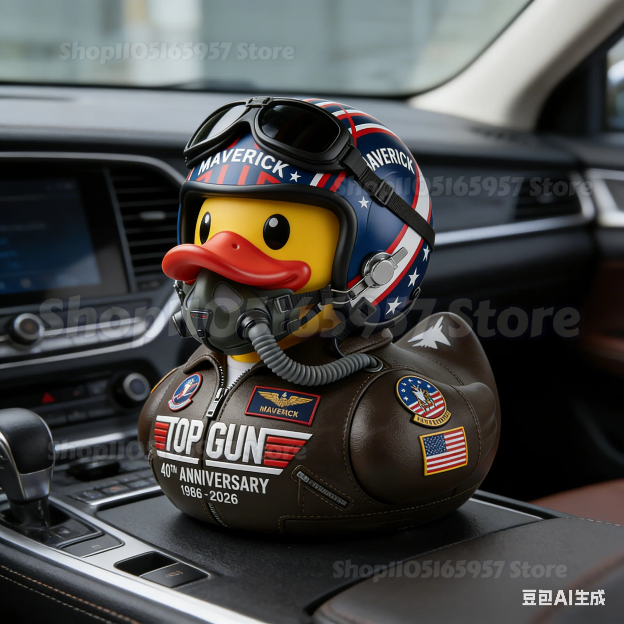 

2026 Maverick Pilot Duck Top Gun 40th Anniversary Duck Collectible Figure Movie Inspired Cosplay Toy for Fans Gift