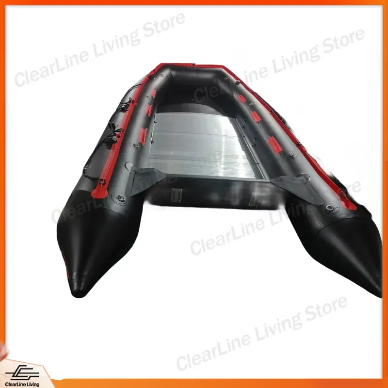 5.5m 18ft Inflatable Fishing Boat High Quality PVC Small Dinghy Tender Raft for River Lake Sea Sport Kayak Canoe with Pump