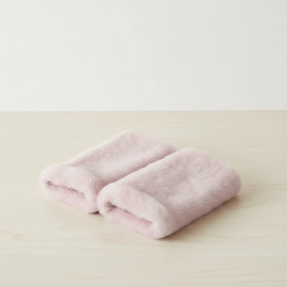 Thickened Fingerless Furry Gloves Fleece Lined Elastic Cuff Faux Fur Handwarmer Warm Keeping Chic Plush Wrist Sleeve