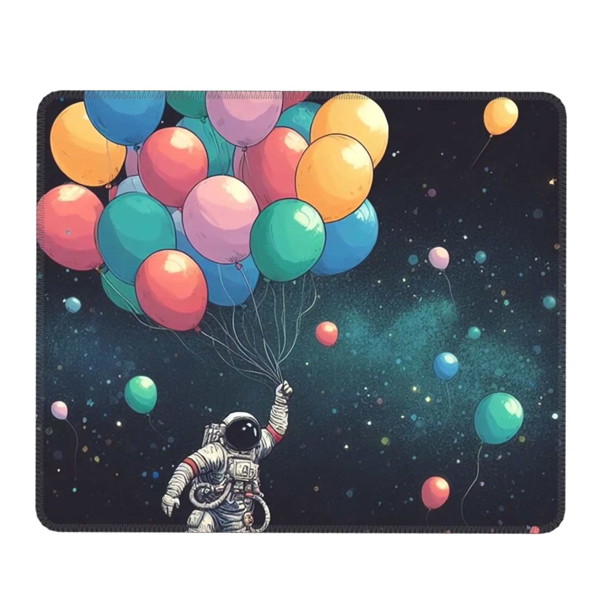 Astronaut And Balloon In Space Mouse Pad Computer Keyboard Mouse Mat Gaming PC Laptop Desk Mat Office Accessories Table Mats