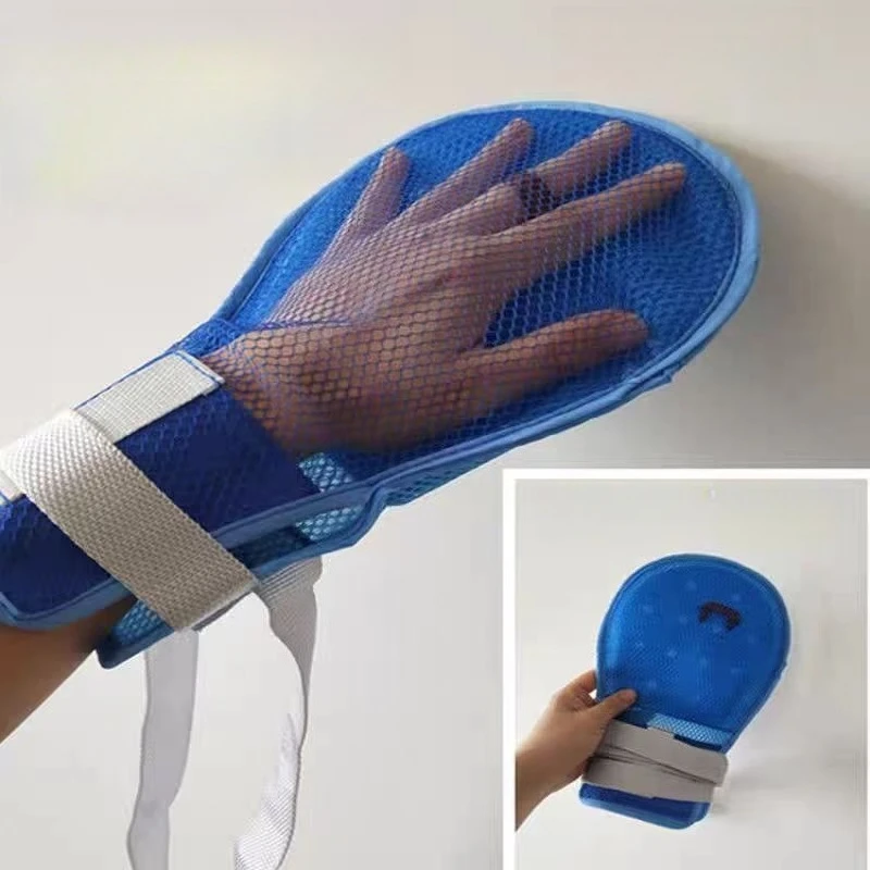 Hand Control Mitts Dementia Anti-Scratch Wrist Fixation Restraint Gloves Wrist Strap for Patients Woman Man Elder Prevent Injury