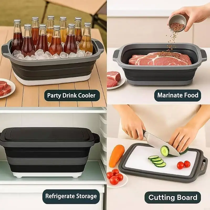 Convenient Preparation Bowl Including Chopping Board And Locking best For Cooking Vegetables Fruits And For inside Use B03E