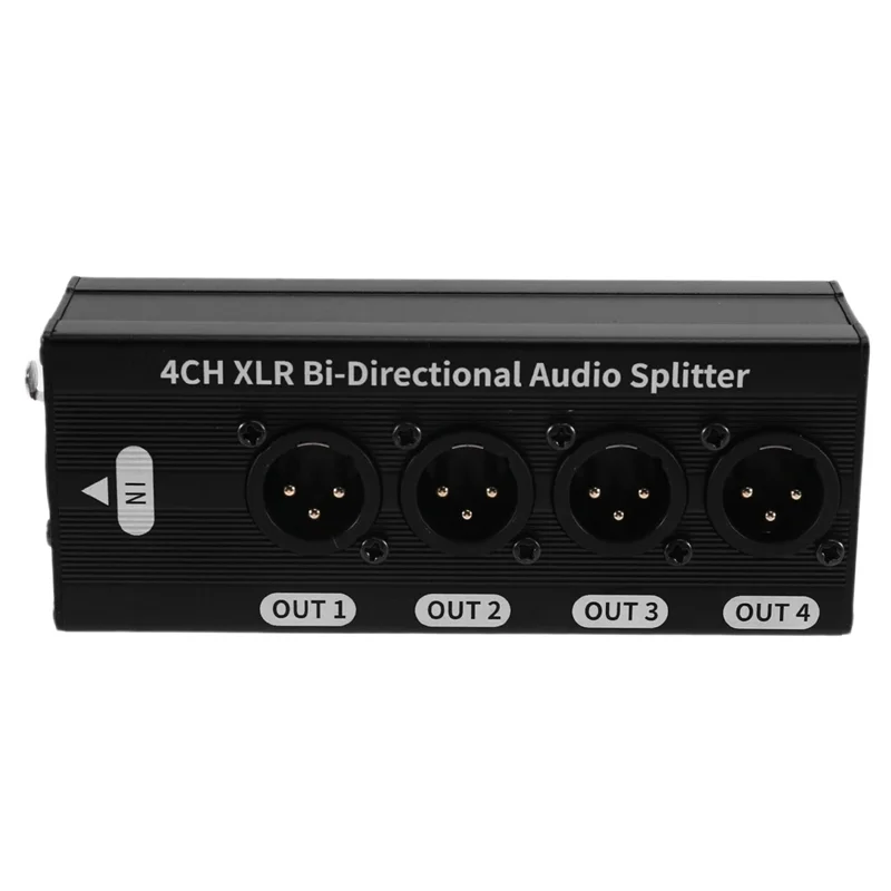 

AT93-Balanced XLR Audio Splitter 1 Input 4 Output 3 Pin Design No External Power Needed 1X4 Configuration Signal Distribution Bo