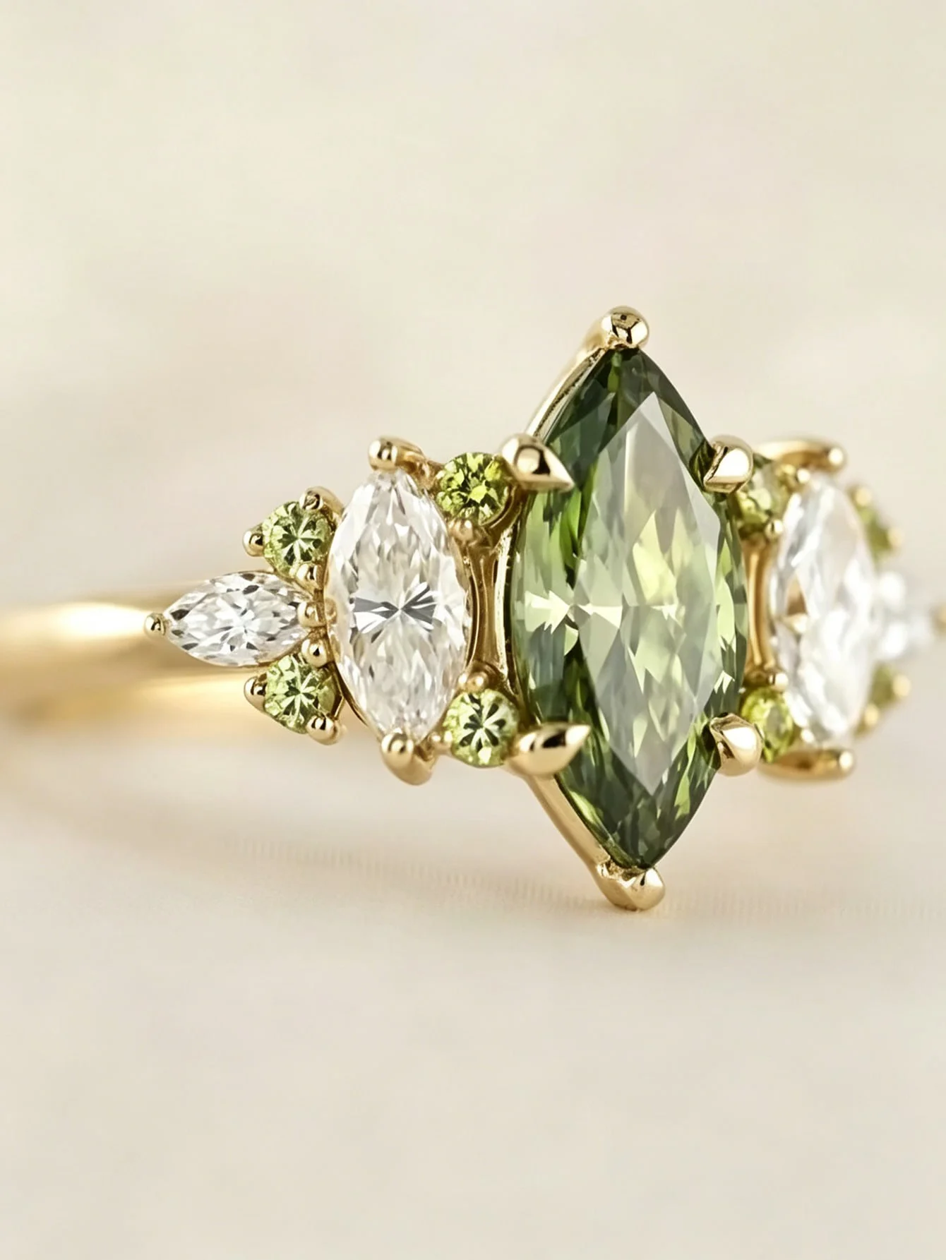 Cincin Zamrud Berbentuk Oval R - Lab Grown Diamond Ring 14K Gold ulasan dan harga