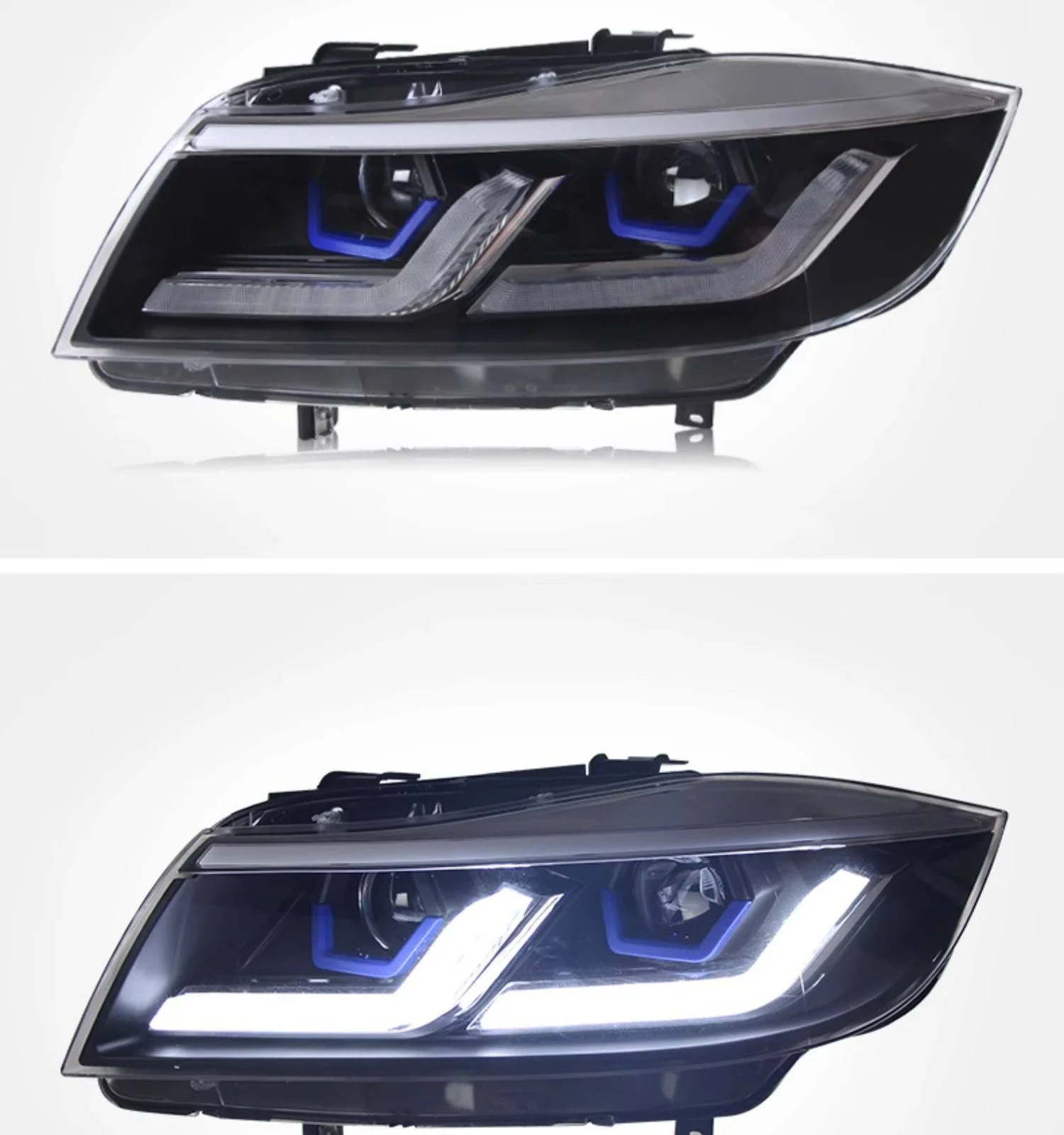 for 05-12 BMW 3 Series E90 Headlight Assembly E91 Modified Daytime Running Light Flow Turn signal Light-emitting Diode