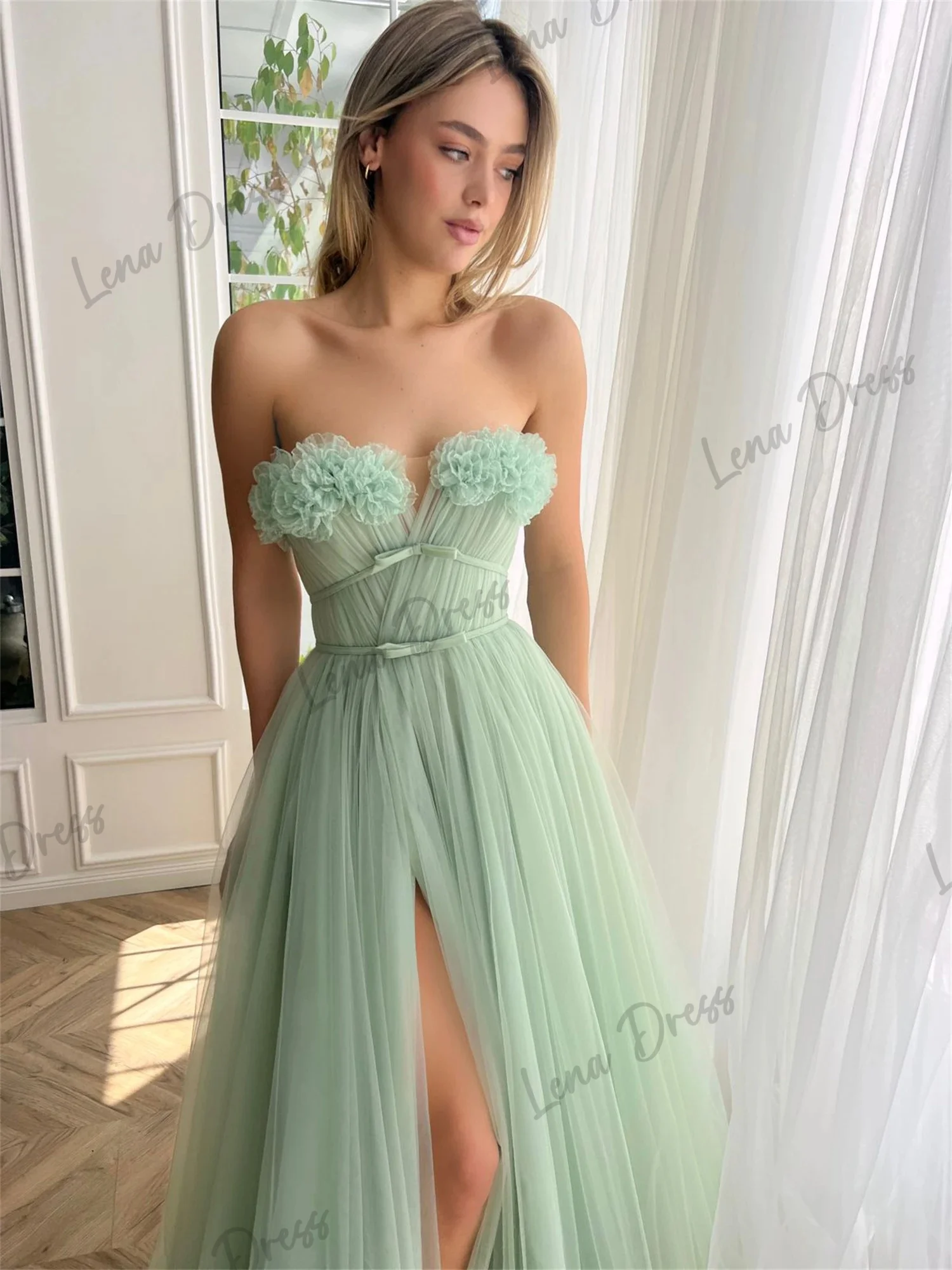 Lena-A Evening Dress is suitable for ball graduation dresses, evening dresses for women, strapless guests, wedding party dresses