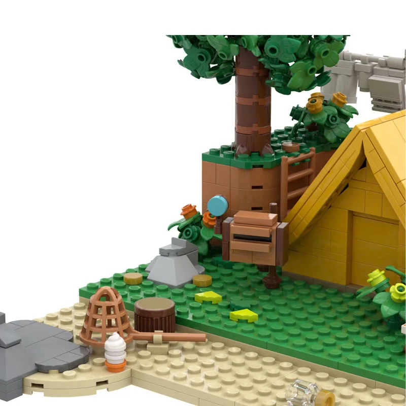 909pcs MOC VillagerTentes Dieren Crossingss Tent Scène Modulaire Bouwstenen Creatieve Assemblage Collector Display Gift