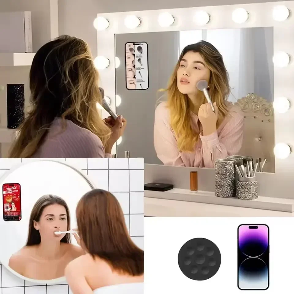 For Magsafe Magnetic Suction Cup Phone Holder Silicone Magnet Wall Mount CellPhone Stand Universal Bracket For IPhone 15 Samsung - view 3