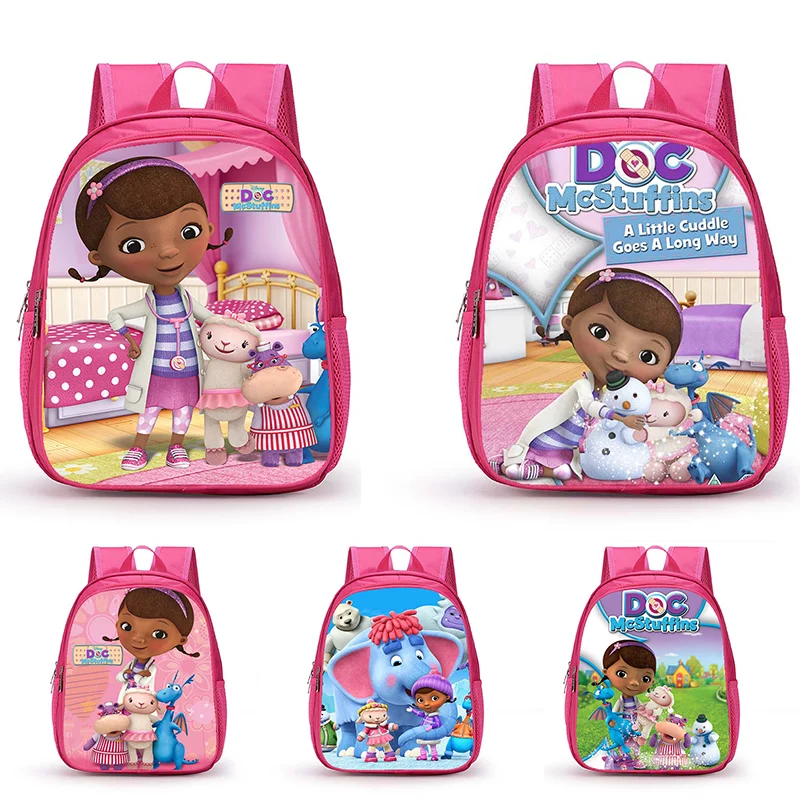 

12 Inch Doc McStuffins Small Backpack For Kids Toddler Bookbags Children Gift Primary Shoulder School Bag Mochila