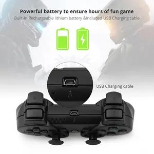 Wireless Bluetooth Controller for Sony PS3, Joystick for Super Slim PC, Play Station 3 Gamepad, Joy Pad, 6 -axle Groscope, Double Vibration 8 Main Sales Control PS3 - №4