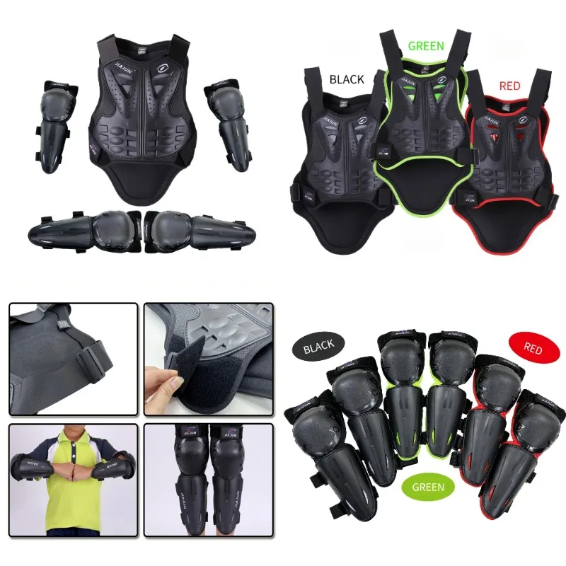 QIKUI Motocross Jacket Kids Body Armor Motorcycle Armor Wear-Resistant Anti-Drop Bicycle Jacket Riding Motorbike Moto Protection