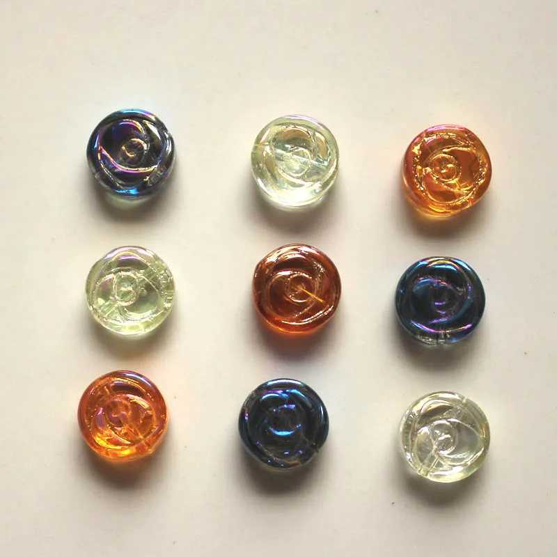 StreBelle – perles plates et rondes en cristal, 10mm, 90 pièces, motif Rose, artisanat, pour la fabrication de bijoux, accessoire de vêtements, bricolage