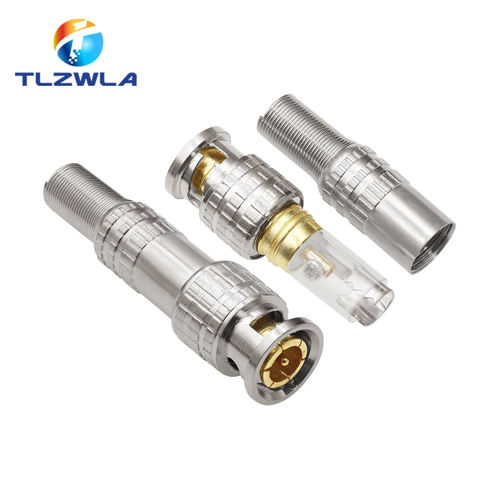 BNC Solderless Connector Q9 HD Video Oscilloscope Male Plug Welding Free 75-5 Ohm Monitoring Weldings Cable Connectors