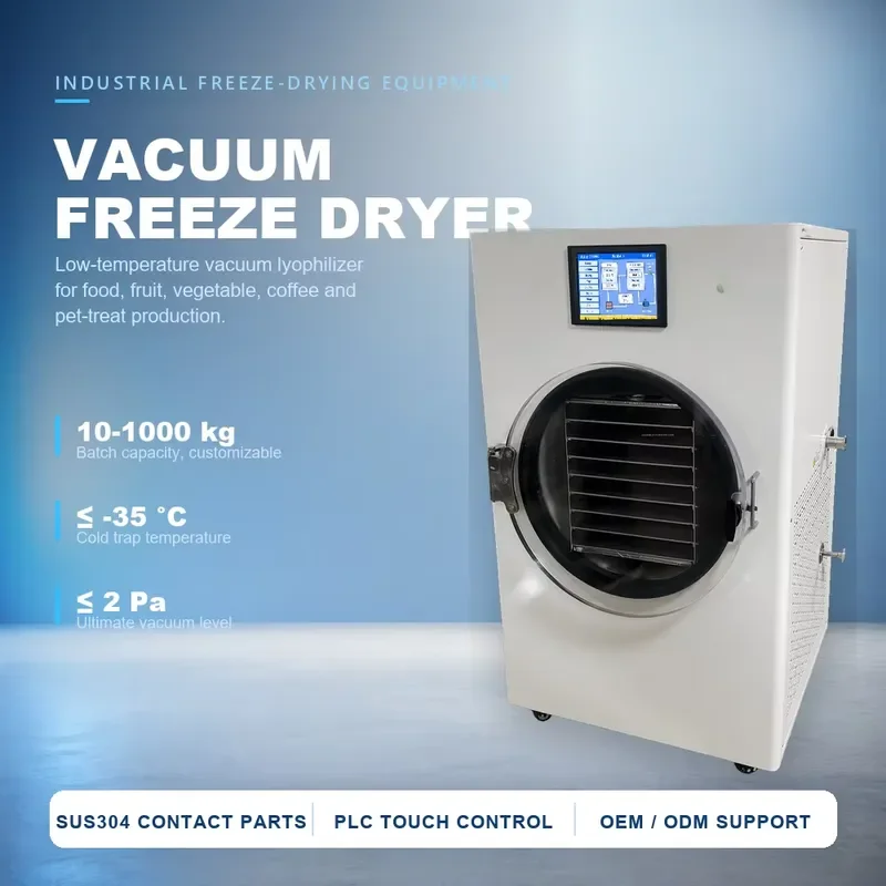 for Pet Food Manufacturer Vacuum Freeze Dryer Industrial Freeze Drying Machine for Freeze Dried Pet Snacks Production