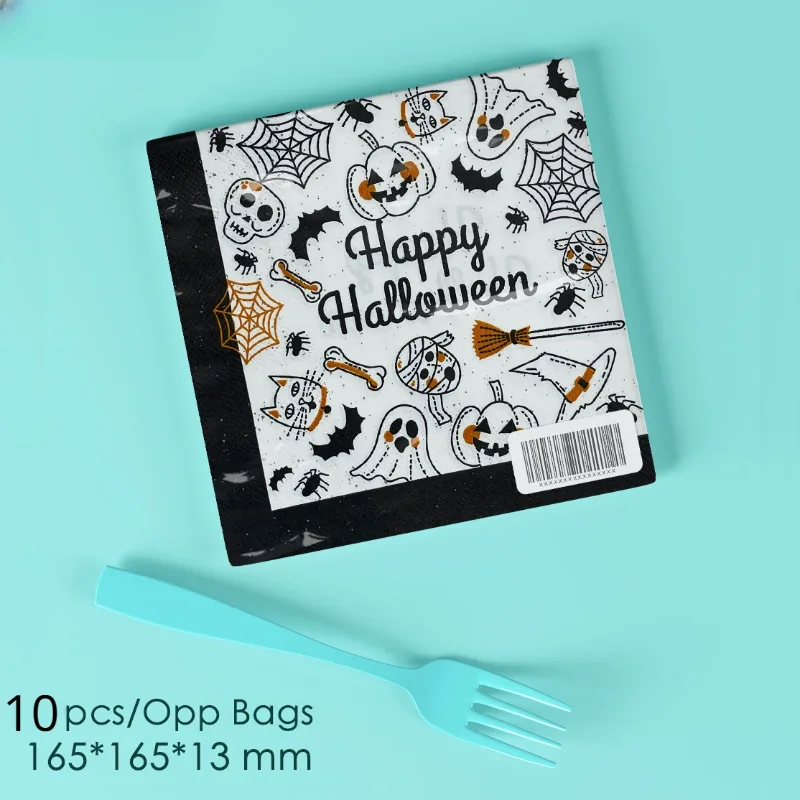 

Halloween Spooky Bat Tissue Cocktail Napkins Food Grade Printed Tissue Paper Paper Napkins Napkins Decoupage 10pcs