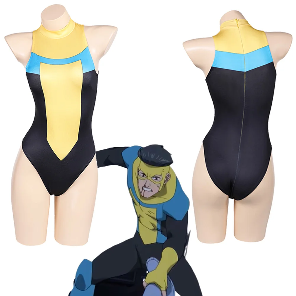 

Cartoon Invincible Mark Grayson Jumpsuit Swimsuit Adult Roleplay Costume Female Suit Outfits Halloween Carnival Party Clothing