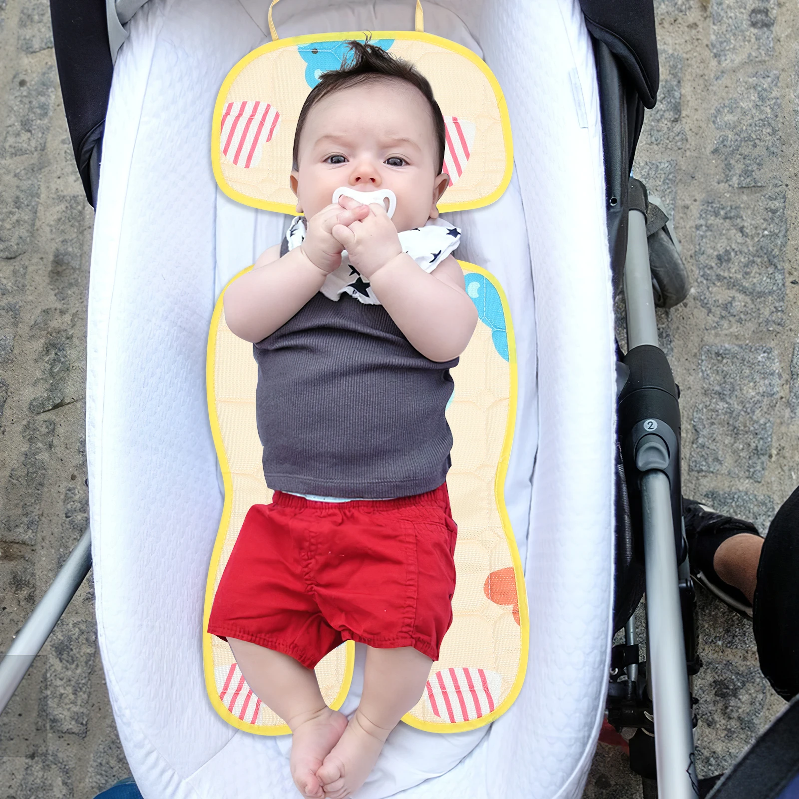 

Baby Stroller Mat Cooling Seat Pad Ice Silk Cushion Coral Green Water Pearl Eco Friendly Baby Seat Liner Stroller
