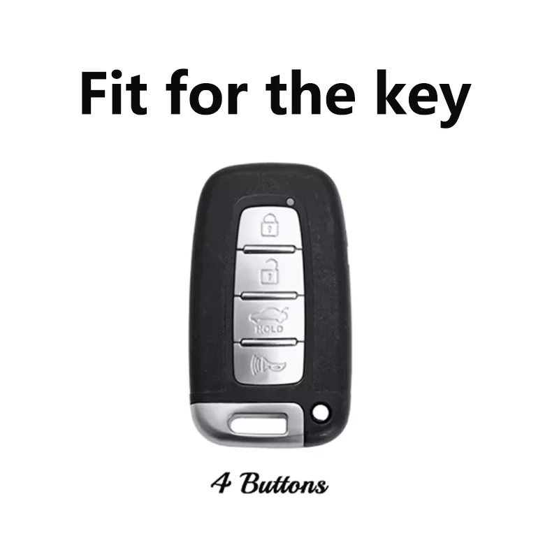 Gold Edged TPU for Hyundai Sonata 2012 for KIA Sorento Sedona Sportage Car Key Case Remote 4 Button Key Shell Cover Fob Holder