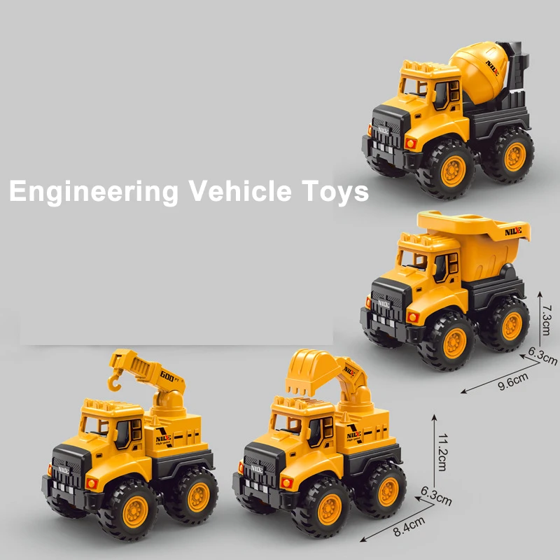 Children\'s Excavator Mixer Truck Dumper Simulation Engineering Vehicle Toys Inertia Car Toys For Children Boys Birthday Gift