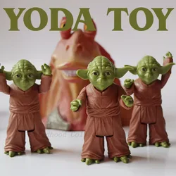 Original Disney Starwars Master Yoda Action Figures Toys Anime Dolls Desktop Ornaments Collection Model Halloween Gifts For Kids