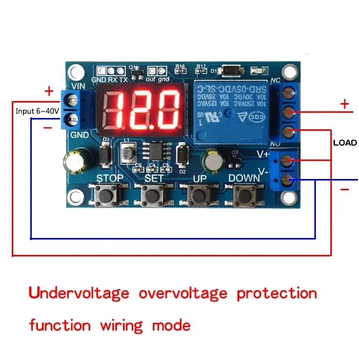 Pil şarj/deşarj modülü entegre voltmetre düşük gerilim/aşırı gerilim koruma zamanlama şarj/deşarj iletişim