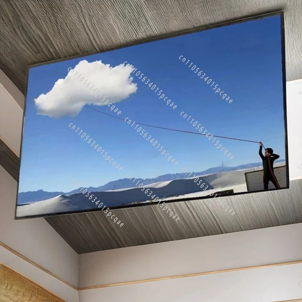 Ceiling Hidden Mount Bracket Electric Wall Mount TV Storage Box 32-65 Inch Motorized Retractable Flip Up TV Lift