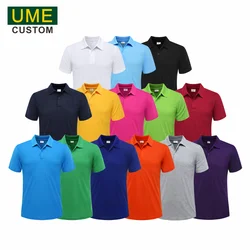 Solid Color Lapel POLO Shirt Summer Fashion Breathable Men and Women Short-Sleeved Top Custom Embroidery Printing LOGO 2022 NEW