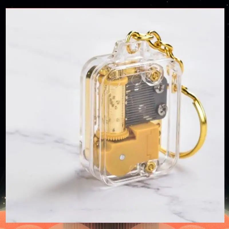 Музыкальный брелок для женщин и мужчин, мини-музыкальная шкатулка, брелок для ключей, музыкальный инструмент, игрушка, автомобильная сумка, подвеска, подвески, ювелирные изделия-TCE