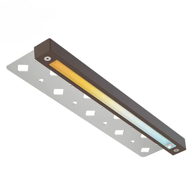 

12 inch 5W 12v low voltage brass 5CCT hard landscape paver light outdoor IP65 wall light