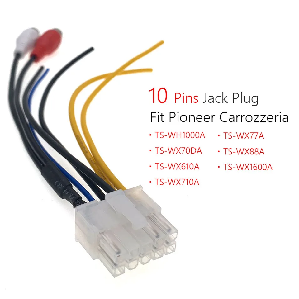 10 Pin Car Stereo Amplifier Power Harness Subwoofer RCA For
