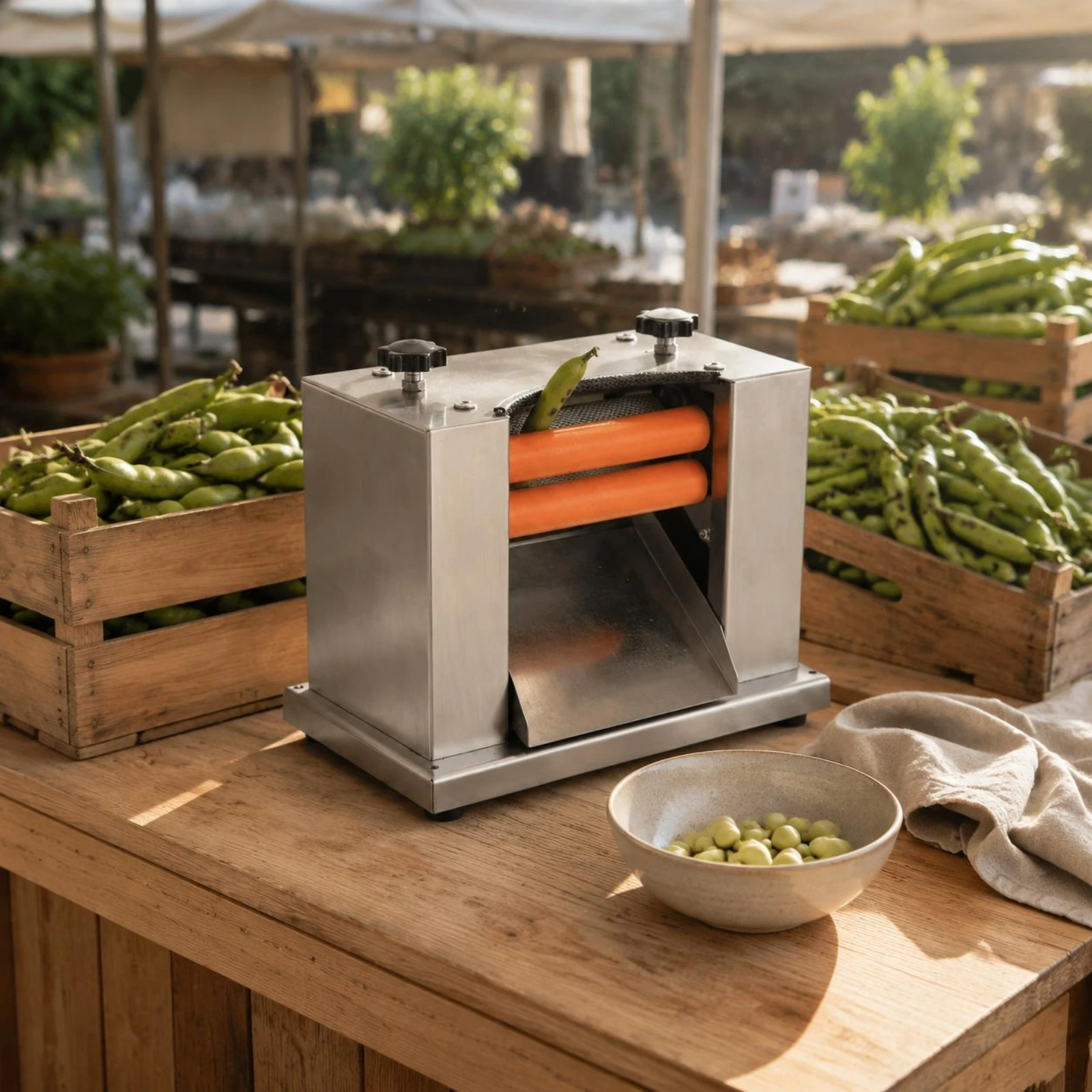 Edamame Shelling Machine High Performance Edamame Sheller Hand Crank Bean Husker Small Size Food Prep Equipment Commercial Grade