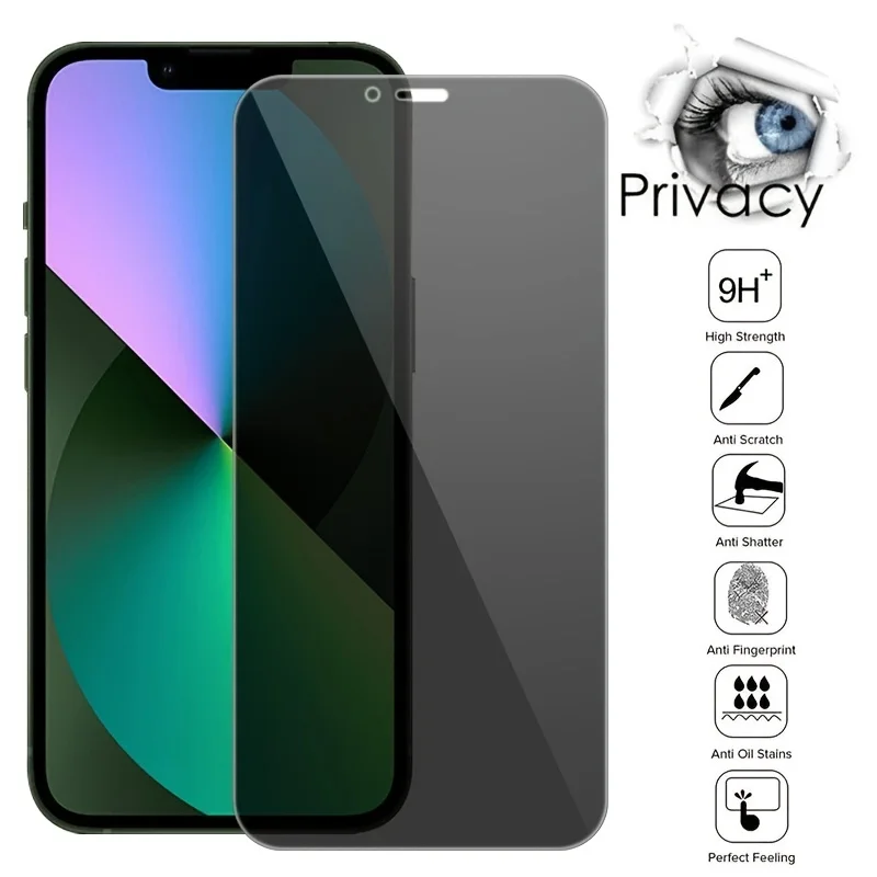 Anti Spy Screen Protector For iPhone 11 12 13 14 Pro Max 7 8 14 Plus XR XS Private Glass for IPhone 13 12 Mini