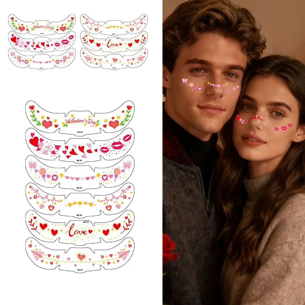 

6pcs Waterproof Freckles Blush Stickers Facial Art Disposable Face Temporary Tattoos Long Lasting Makeup Stickers