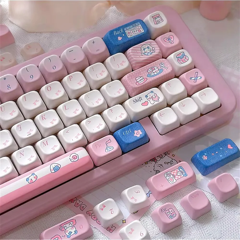 

Pure Heart 150 Keys SOA/Cherry, Keyboard Keycaps, Custom Keycaps, Girls, Pink Keycaps, Mechanical Keyboard Accessories