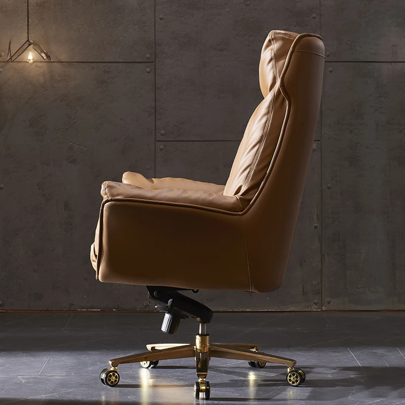 Boss chair leather home computer chair can lie down Office President swivel chair light luxury comfortable leather chair.