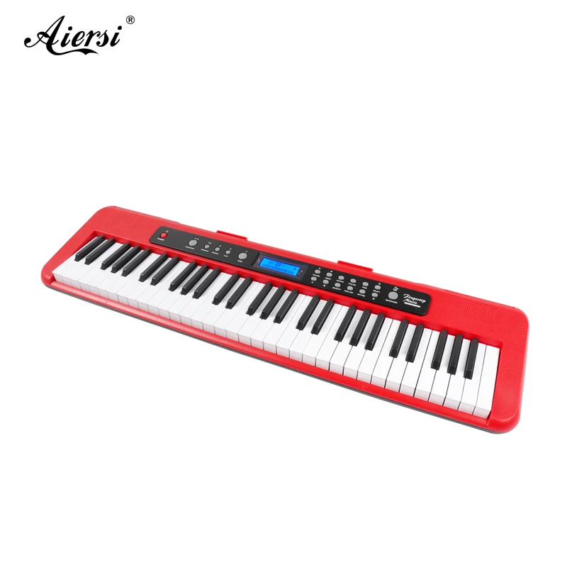 Aiersi Brand New Cheap Red 61 Touch response keys Keyboard Instruments Electronic Organ Musical Instrument A828