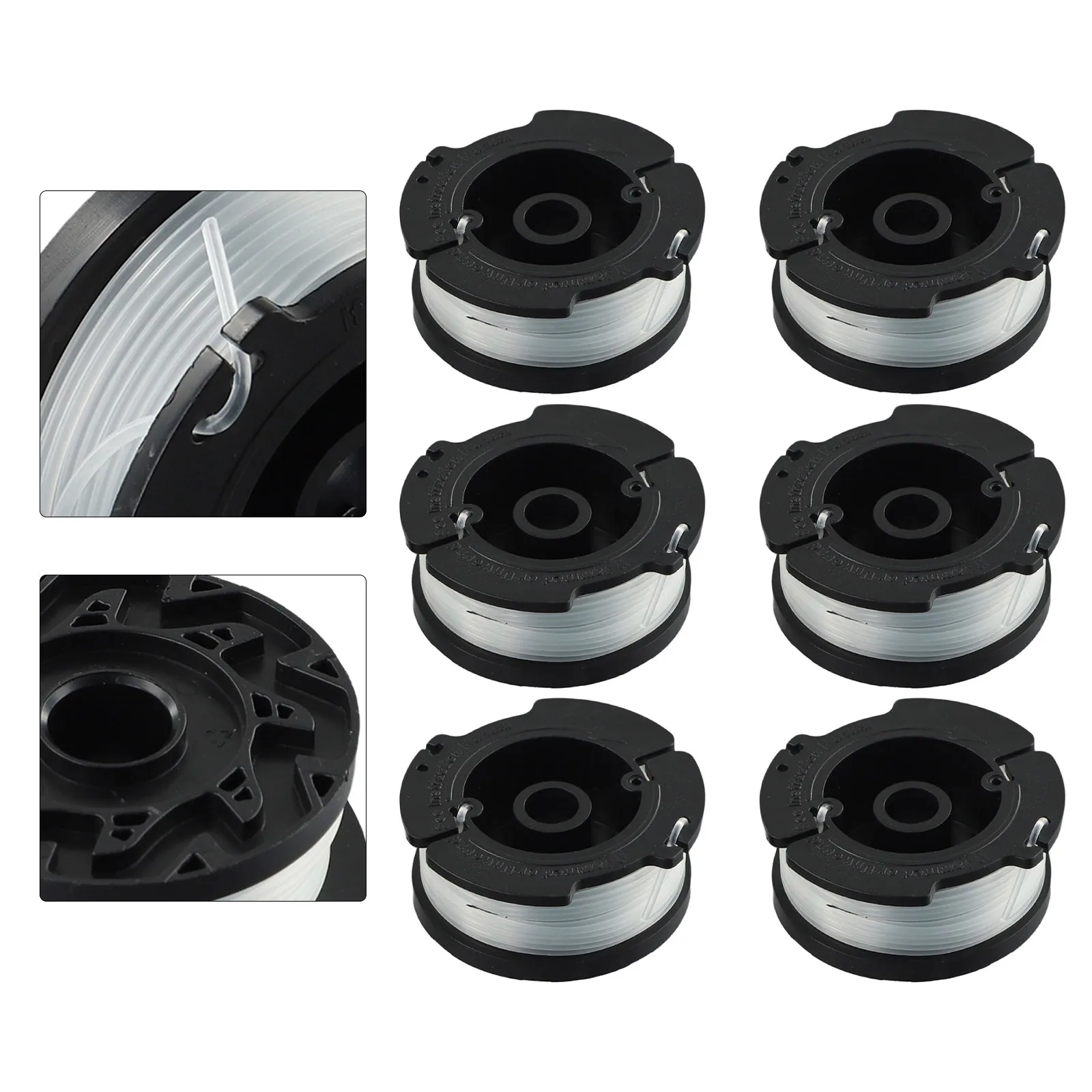 

6pcs Spool Line For Black&Decker String Trimmer AF-100-3ZP GH400 30ft Lawn Mower Brushcutter Trimmer Spools Garden Supplies