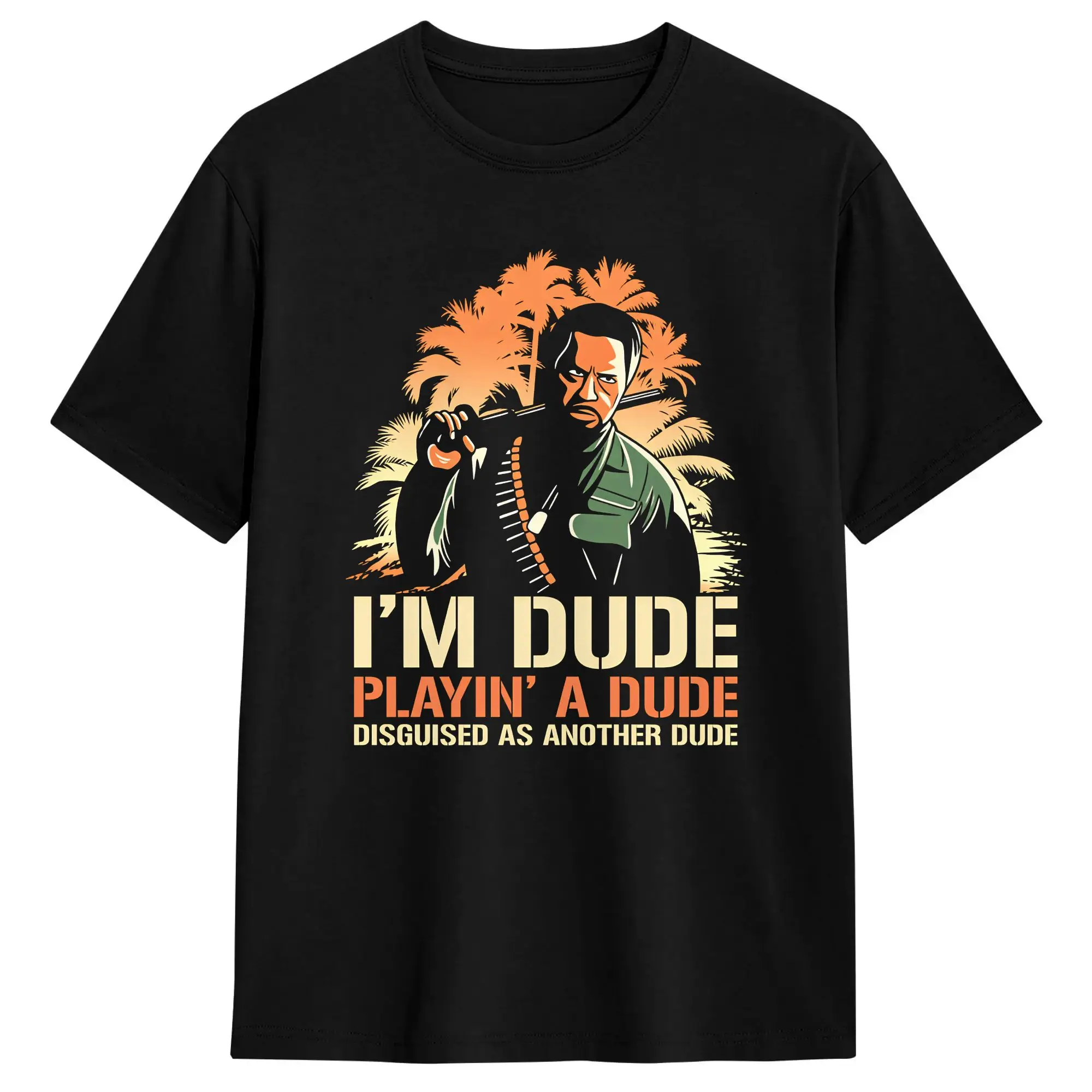Tropic Thunder Movie T Shirt  Fashion T Shirts Short Sleeves Aesthetic Tshirt Summer Cotton Oversized Tees