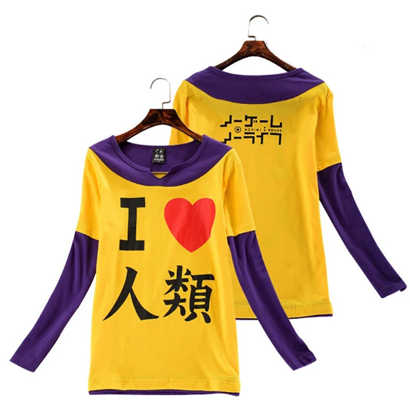 Fantasia infantil Anime NO GAME NO LIFE Cosplay Costume Sora T-shirt Shirt Tee +Free TRACK Disfraces