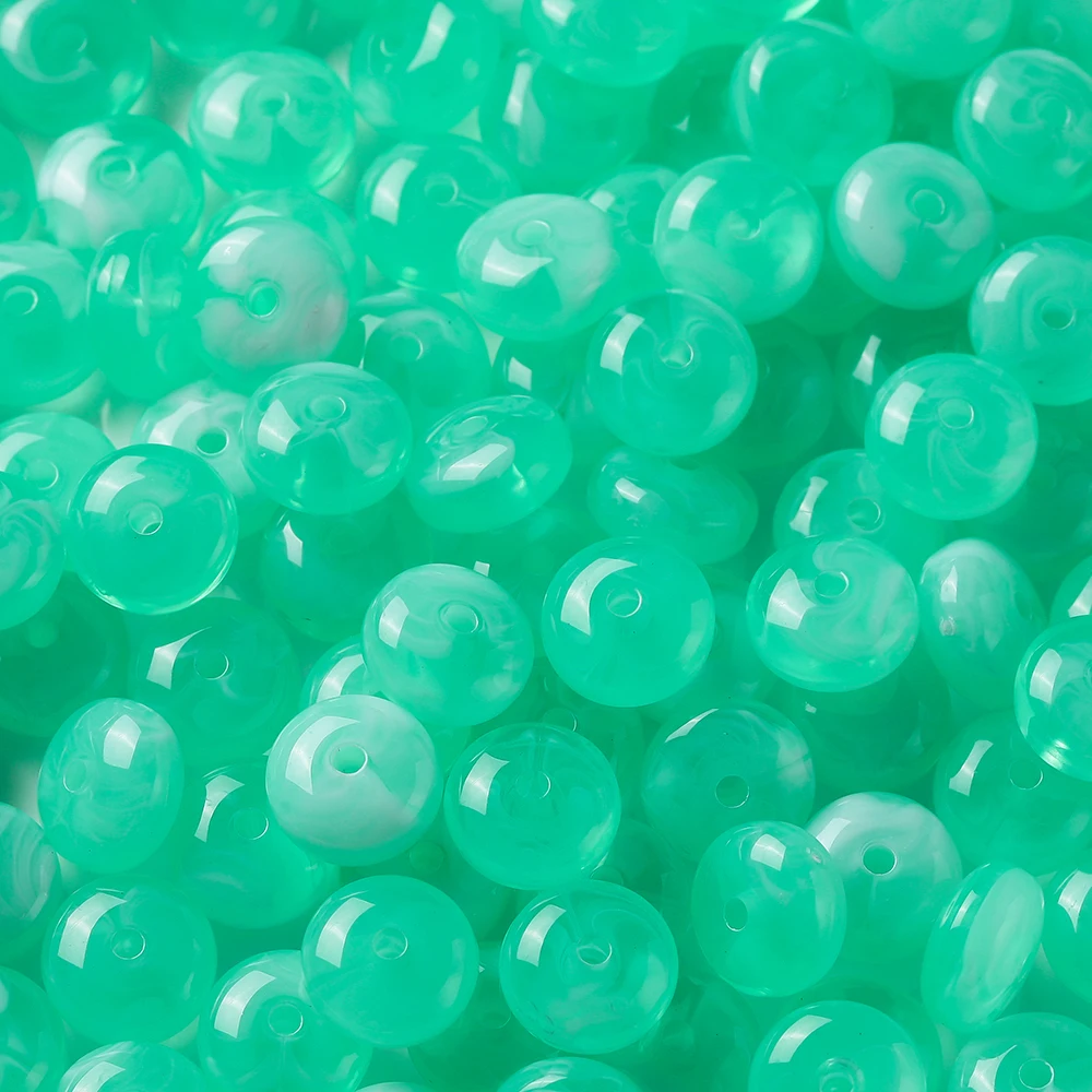50 stuks gekleurde acryl twee kleuren kralen platte ronde spacer kralen voor doe-het-zelf oorbellen kettingen armbanden sieraden maken bevindingen