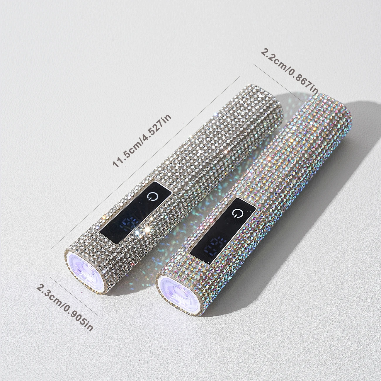 Lámpara de uñas LED portátil USB, luz de uñas UV de gel de secado rápido, recargable con batería de 180 mAh, pantalla LCD, pantalla táctil, para dedo