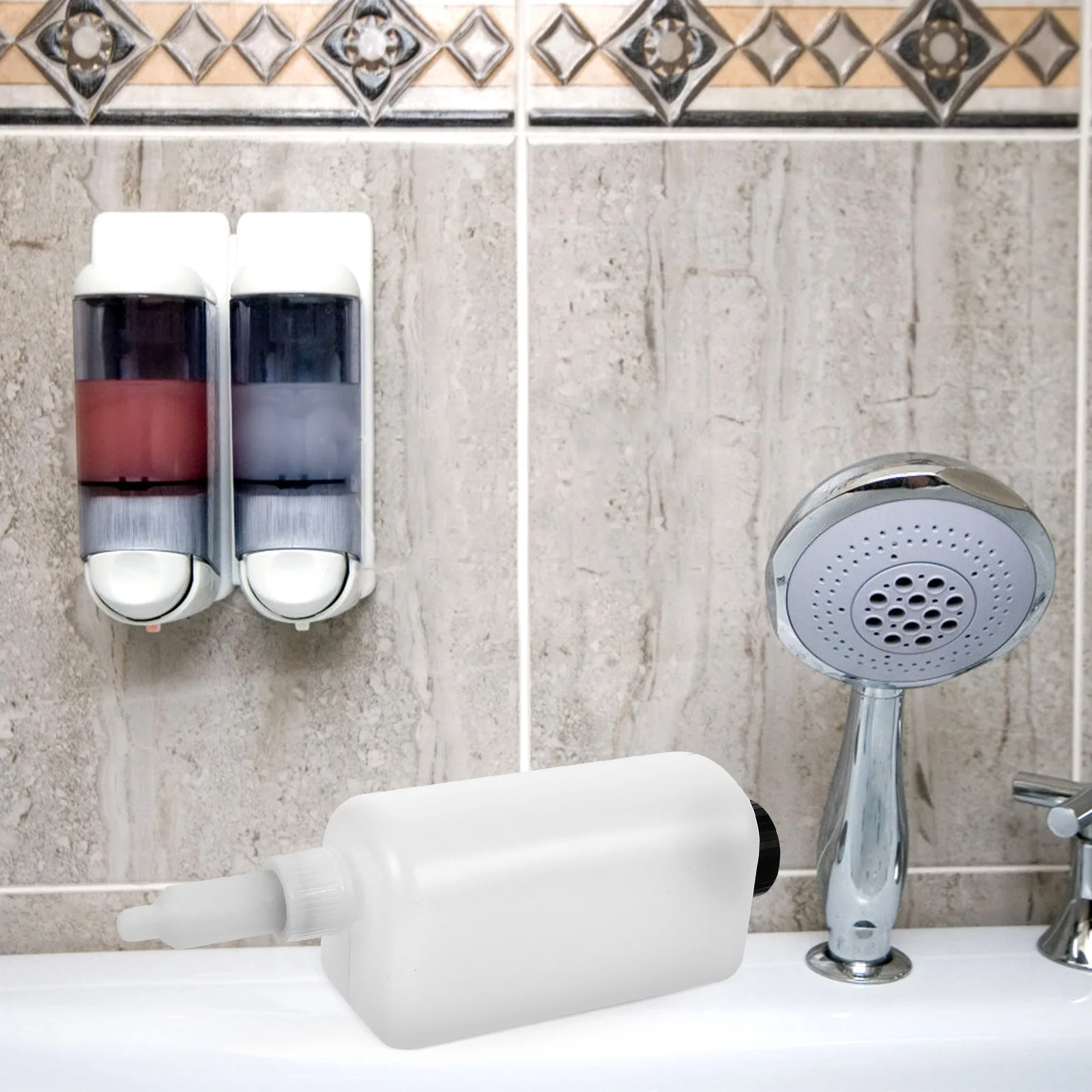 

2Pcs Wall Mounted Soap Dispenser Inner Bottle Pump 350ml for Hotel Kitchen Home Restaurant Office Liquid Soap Dish Dispenser