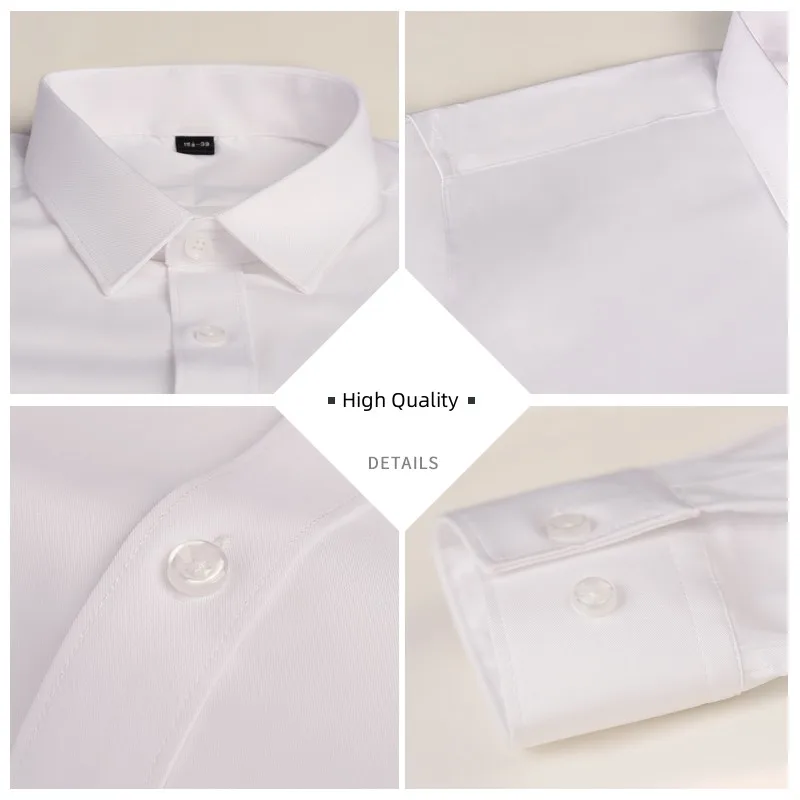 Chemise à manches courtes pour homme, vêtement de haute qualité, Slim, gris/blanc/bleu, pour le travail et la cérémonie, collection printemps été